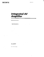 Sony TA-AV571 - Owners Manual